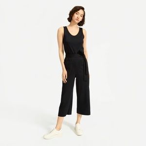 Everlane The Lux Cotton Jumpsuit in Black